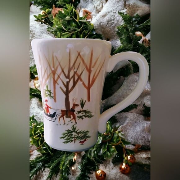 HALLMARK Glazed Ceramic Winter Scene MUG VINTAGE LARGE - Picture 5 of 12